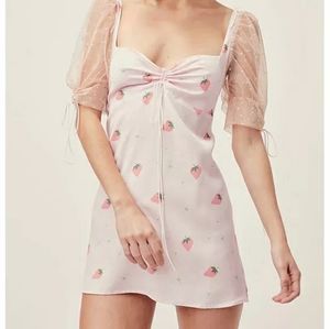 🍓 STRAWBERRY SHORTCAKE PUFF SLEEVE DRESS